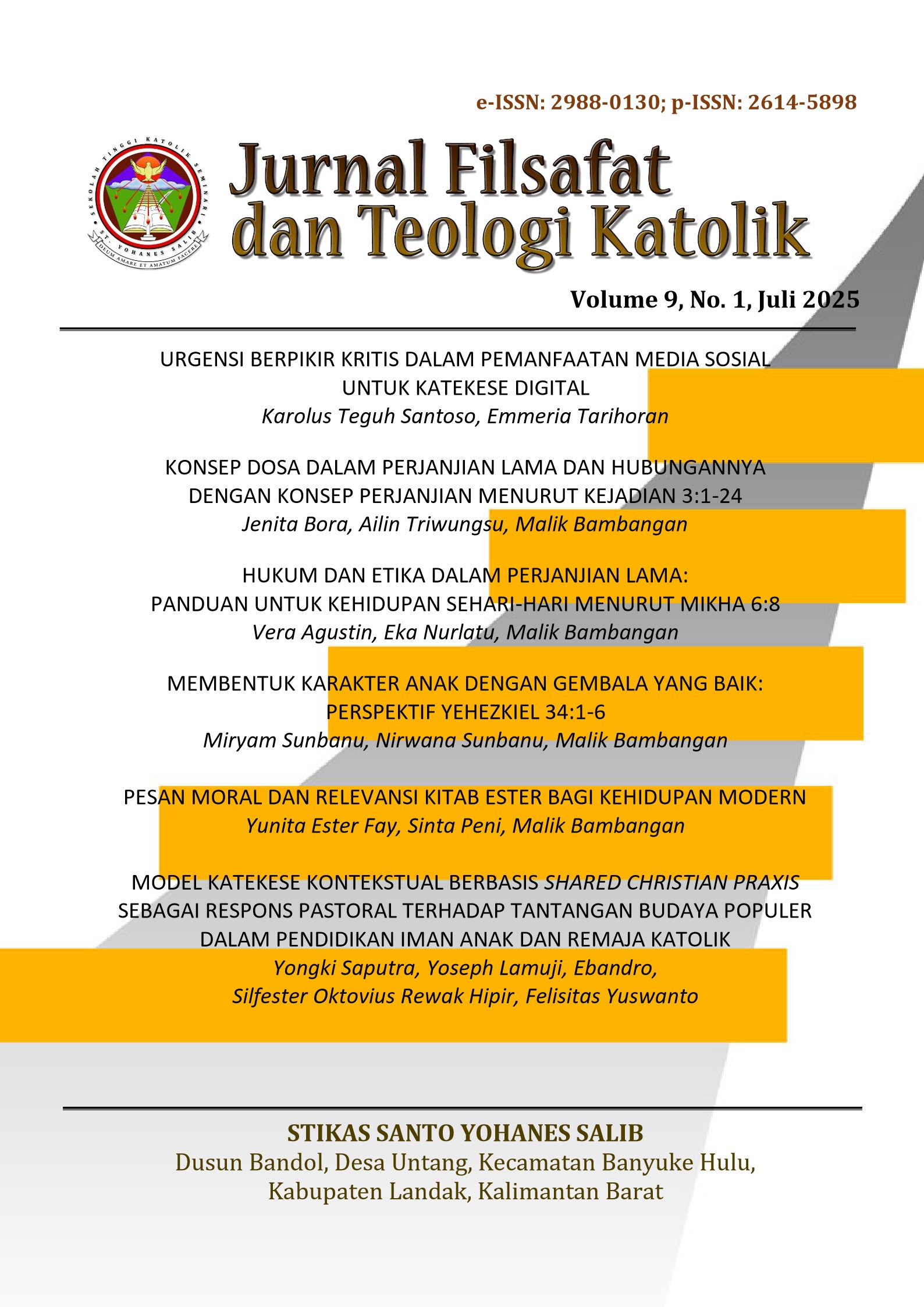 					View Vol. 9 No. 2 (2026): Jurnal Filsafat dan Teologi Katolik
				